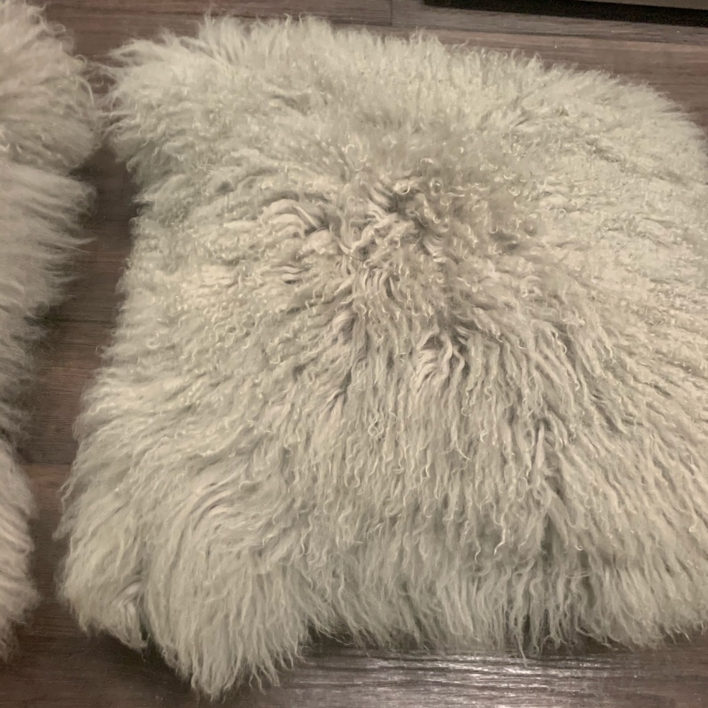 Crate & Barrel Silver 23"  covers sold as a pair⭐️ - Picture 2 of 9